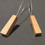 Серьги из клёна с фигурной швензей