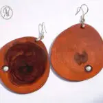 Большие оеховые конго-серьги